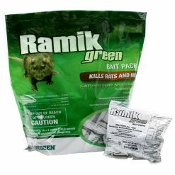 Ramik Green Bait Packs, 4lb Package - 116341 - Mice, Rat & Rodent Control