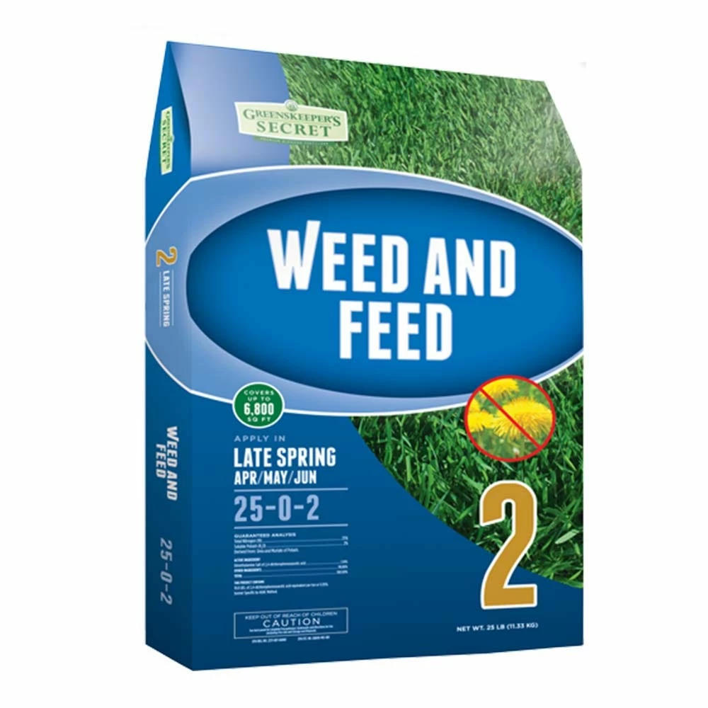 Greenskeeper's Secret Step 2 Weed & Feed 25-0-2 Fertilizer, 25 lbs. - Fertilizers 3 Greenskeeper's Secret Step 2 Weed & Feed 25-0-2 Fertilizer, 25 lbs. - Fertilizers