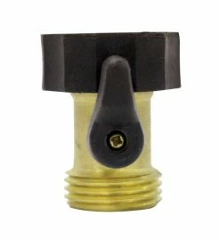 Fiskars Gilmour Brass Single Shut-Off Valve 803004-1001 - Farm Tools & Hardware